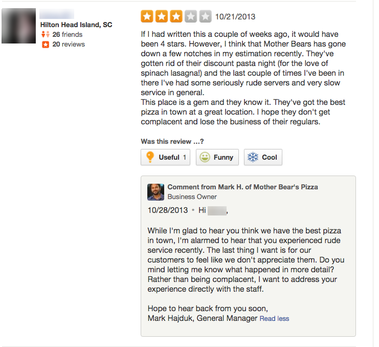 Mother Bear's Pizza review